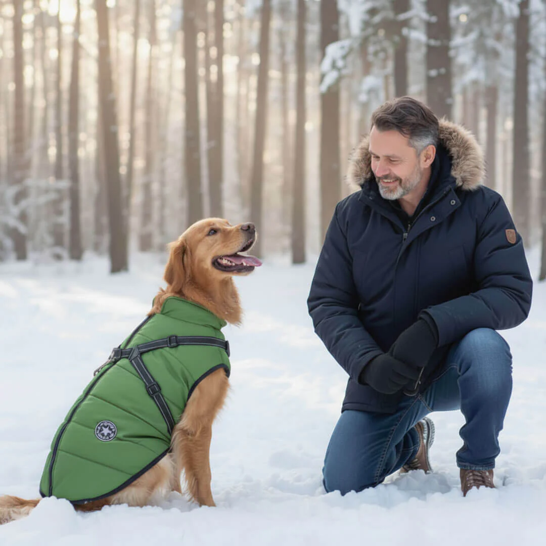 Paws Winter Dog Jacket with Built-In Harness - Image 3